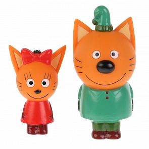 Игрушка из пластизоля для ванны из серии Три кота – Карамелька и Компот, в сетке (Играем Вместе, ST-FT1809-07 (100))